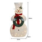 150cm White Outdoor Christmas Snowman with Lights