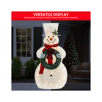 150cm White Outdoor Christmas Snowman with Lights