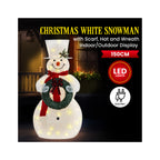 150cm White Outdoor Christmas Snowman with Lights