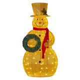 150cm White Outdoor Christmas Snowman with Lights