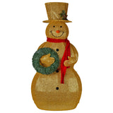 150cm White Outdoor Christmas Snowman with Lights