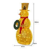 150cm White Outdoor Christmas Snowman with Lights