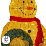 150cm White Outdoor Christmas Snowman with Lights