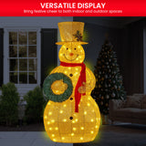 150cm White Outdoor Christmas Snowman with Lights