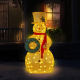 150cm White Outdoor Christmas Snowman with Lights
