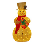 120cm White Outdoor Christmas Snowman with Lights