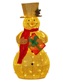 120cm White Outdoor Christmas Snowman with Lights