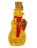 120cm White Outdoor Christmas Snowman with Lights