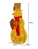 120cm White Outdoor Christmas Snowman with Lights