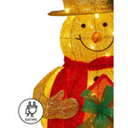 120cm White Outdoor Christmas Snowman with Lights