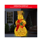 120cm White Outdoor Christmas Snowman with Lights
