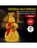 120cm White Outdoor Christmas Snowman with Lights