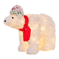 Christmas Polar Bear with Lights & Snowy Finish - 43cm