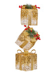 Christmas Present Display Stack with Light 63cm