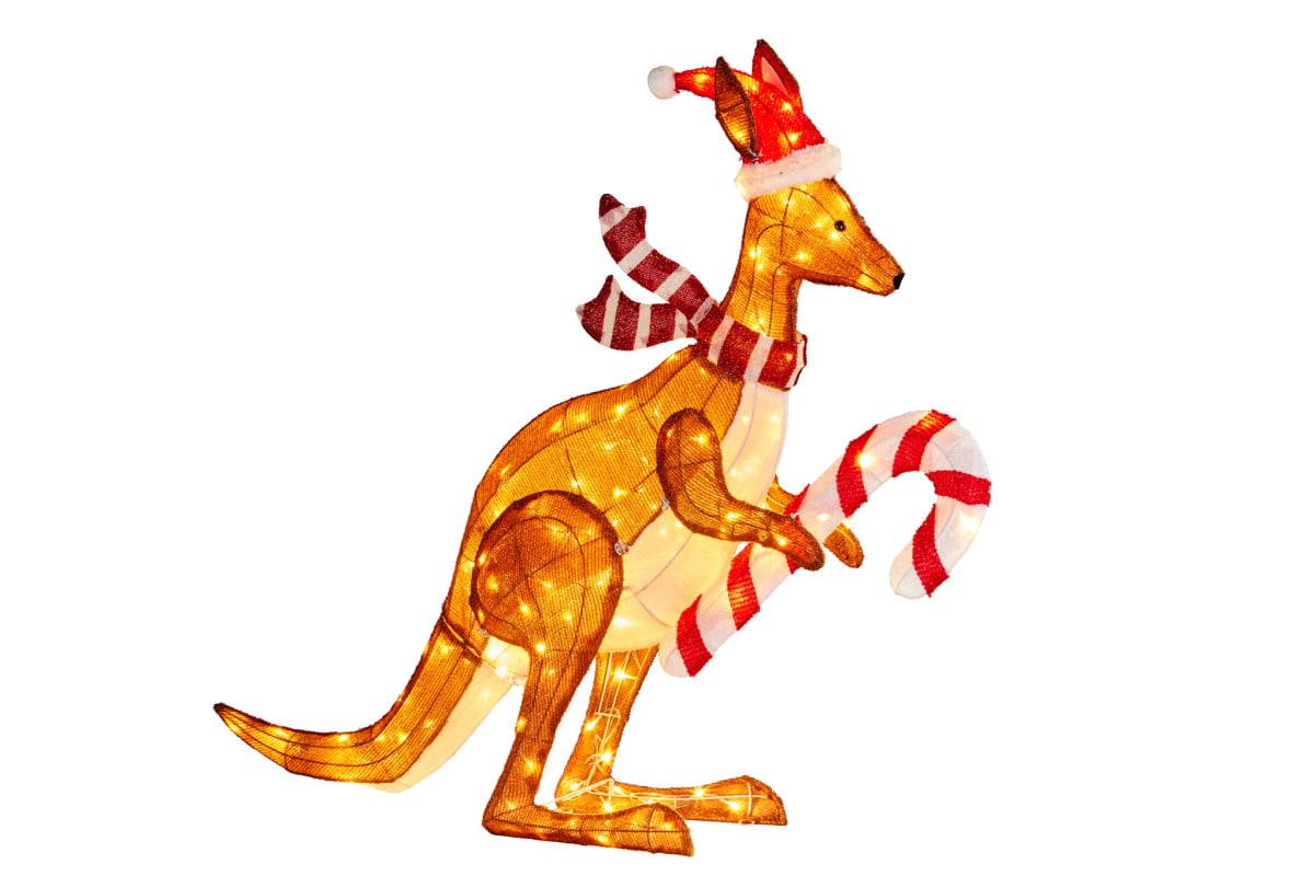 Christmas Kangaroo Display with Lights Indoor/Outdoor 99cm