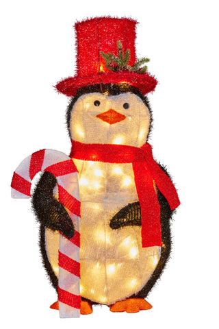 Christmas Penguin Display with Lights Indoor/Outdoor 80cm
