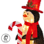 Christabelle 80cm Christmas Penguin Display with LED Lights Indoor Outdoor Decoration