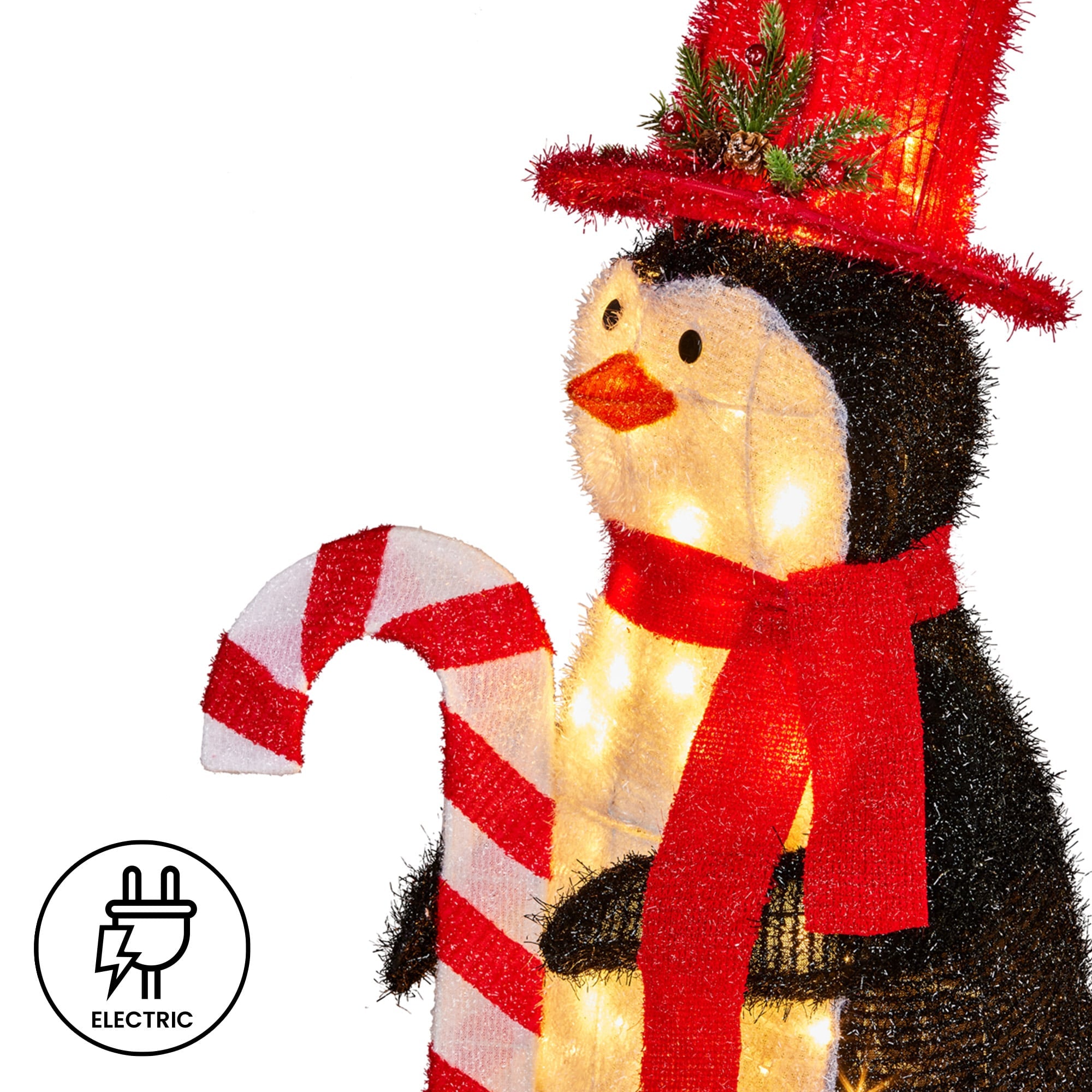 Christabelle 80cm Christmas Penguin Display with LED Lights Indoor Outdoor Decoration