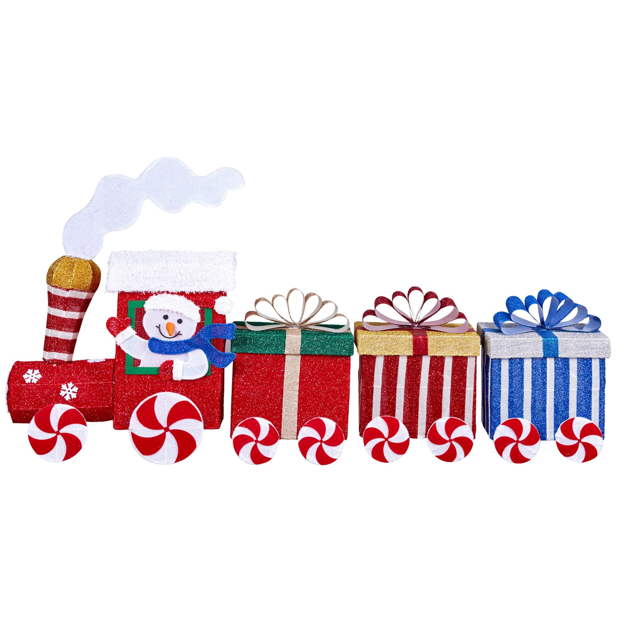 Christmas Train & 3 Carriages with Lights Indoor/Outdoor