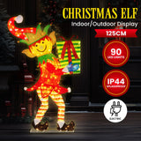 125cm Christmas Elf Display with Lights