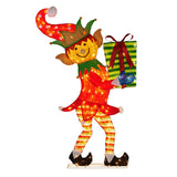 125cm Christmas Elf Display with Lights