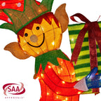 125cm Christmas Elf Display with Lights