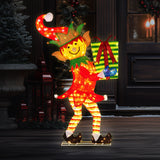 125cm Christmas Elf Display with Lights