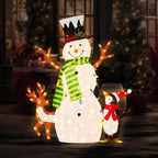 Christabelle 1.2m Christmas Snowman Display Indoor Outdoor with LED Lights and Animals Decoration