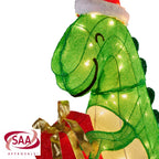 Christabelle 90cm Christmas Dinosaur Display with LED Lights Decoration