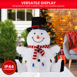 Sitting Snowman Christmas Display with Lights - 82cm