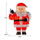 Christmas Santa Display with Lights - 81cm