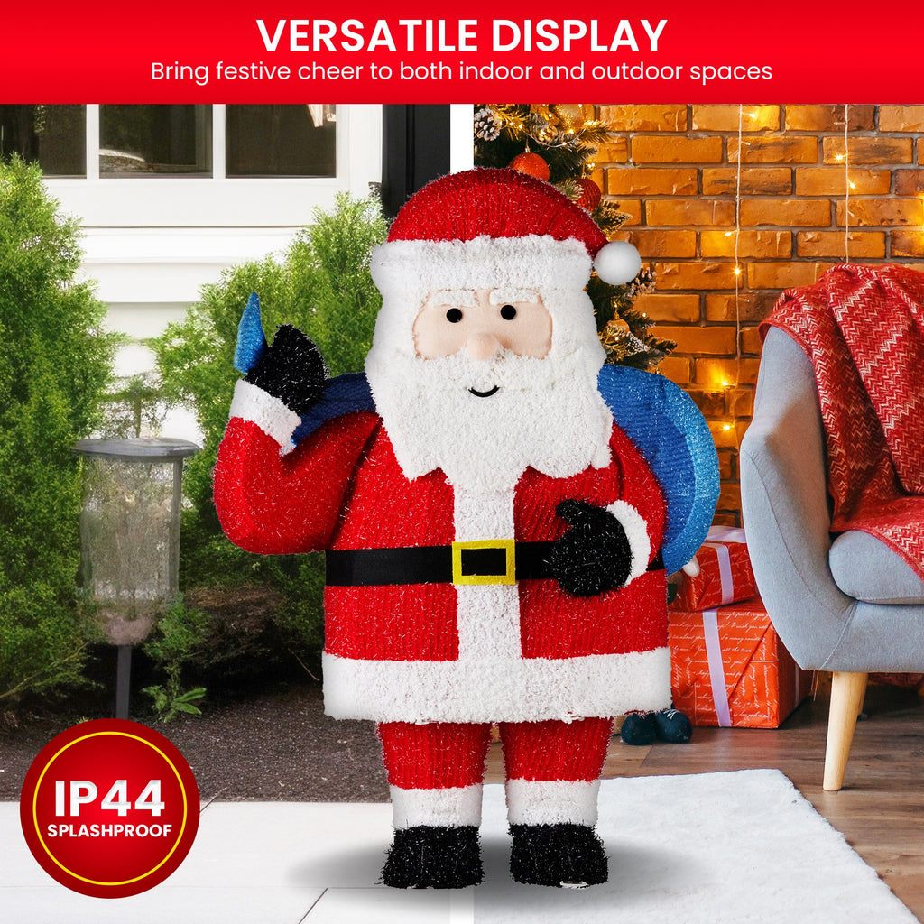 Christmas Santa Display with Lights - 81cm