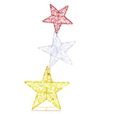 120cm Triple Star Christmas Display with Lights