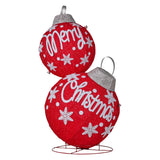 Christabelle Oversized Christmas Bauble Display Warm White LED Lights Indoor & Outdoor Holiday Decoration w/Wire Base