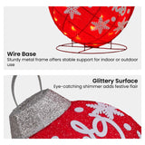 Christabelle Oversized Christmas Bauble Display Warm White LED Lights Indoor & Outdoor Holiday Decoration w/Wire Base