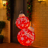 Christabelle Oversized Christmas Bauble Display Warm White LED Lights Indoor & Outdoor Holiday Decoration w/Wire Base