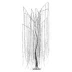 Christabelle Silver Willow Tree 180cm Christmas Display Warm White LED Lights Flexible Branches & Hanging Strands