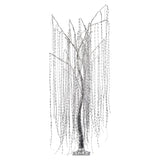 Christabelle Silver Willow Tree 180cm Christmas Display Warm White LED Lights Flexible Branches & Hanging Strands