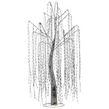 Christabelle Silver Willow Tree 120cm Christmas Display Warm White LED Lights Flexible Branches & Hanging Strands