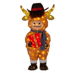 Christabelle 96cm Highland Cow Christmas Light Up Display LED Novelty Animal Gift Outdoor Indoor Xmas Yard Lawn Statue