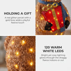 Christabelle 96cm Highland Cow Christmas Light Up Display LED Novelty Animal Gift Outdoor Indoor Xmas Yard Lawn Statue