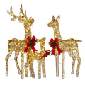 Christabelle 3 Reindeer Family Christmas Light Up Display 1.3m LED Outdoor Indoor Xmas Yard Lawn Statue Home Decor