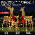 Christabelle 3 Reindeer Family Christmas Light Up Display 1.3m LED Outdoor Indoor Xmas Yard Lawn Statue Home Decor