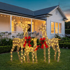 Christabelle 3 Reindeer Family Christmas Light Up Display 1.3m LED Outdoor Indoor Xmas Yard Lawn Statue Home Decor