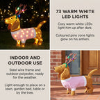 Christabelle 73cm Dachshund Dog Christmas Light Up Display Pine Cone Lights Outdoor Indoor Xmas Yard Lawn Statue
