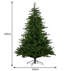 Christabelle 2.3m 7.5ft Bellewood Fir Christmas Tree Pre Lit Multi Function LED Foot Pedal Power Connect Hinged