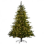 Christabelle 2.7m 9ft Bellewood Fir Christmas Tree Pre Lit Multi Function LED Foot Pedal Power Connect Hinged