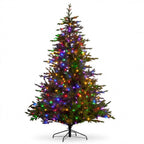 Christabelle 2.7m 9ft Bellewood Fir Christmas Tree Pre Lit Multi Function LED Foot Pedal Power Connect Hinged