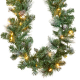 Christabelle 2.7m Christmas Garland Bayville Pine Cones with LED Lights Tree Decoration Ornament