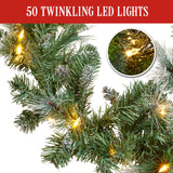 Christabelle 2.7m Christmas Garland Bayville Pine Cones with LED Lights Tree Decoration Ornament